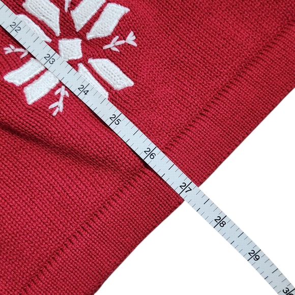 Charter Club Vintage Red Christmas Ice Skater Zip Front Cardigan Sweater 2X - Picture 10 of 10